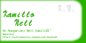 kamillo nell business card